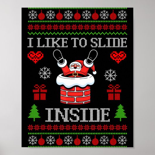 I Like To Slide Inside I Like To Ride On Top Coupl Poster (Voorkant)
