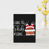 I Like To Slide Inside Like To Ride On Top Xmas Co Kaart (Gele Bloem)
