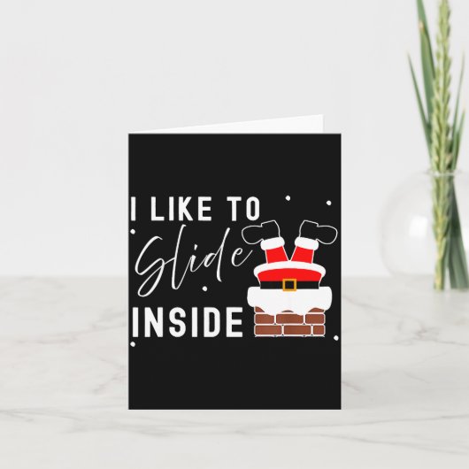 I Like To Slide Inside Ride On Top Xmas Couple Mat Kaart (Voorkant)