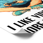 I Like Video Games More Than People Funny Gamer An Poster (Hoek)