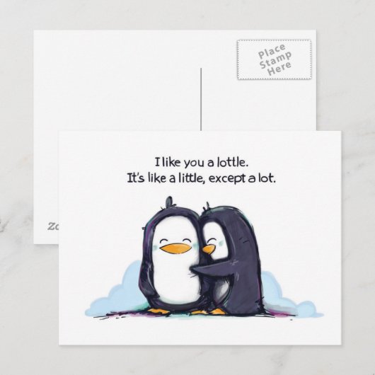 I Like You a Little - Briefkaart (Voorkant / Achterkant)