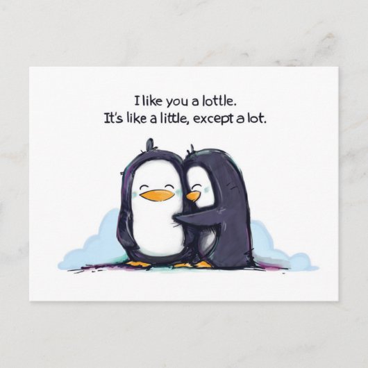 I Like You a Little - Briefkaart (Voorkant)