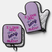 I LIKE YOU BERRY MUCH OVENWANT & PANNENLAP SET (Voorkant / Achterkant)