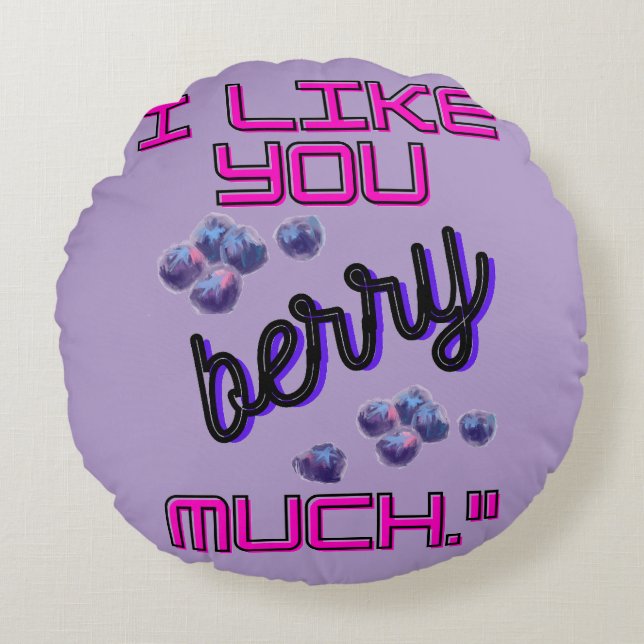 I LIKE YOU BERRY MUCH ROND KUSSEN (Voorkant)