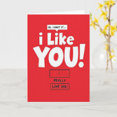 I Like You Love Confession Card Kaart (Gele Bloem)