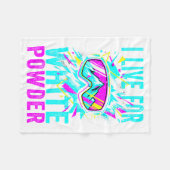 I Live For White Wder 80s 90s Retro Skiing Snowboa Fleece Deken (Voorkant (Horizontaal))