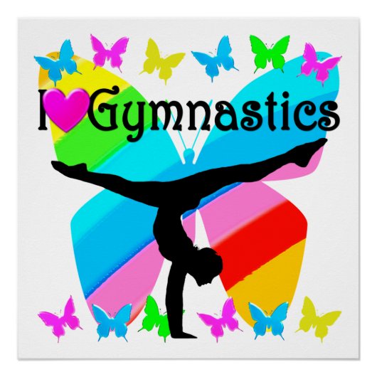  I LIVE GYMNASTICS ONTWERP POSTER (Voorkant)