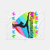 I LIVE GYMNASTICS RAINBOW ONTWERP FLEECE DEKEN (Voorkant (Horizontaal))