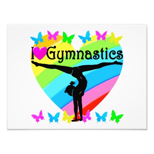  I LIVE GYMNASTICS RAINBOW ONTWERP FOTO AFDRUK (Voorkant)