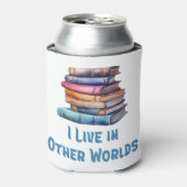 I Live in Other Worlds - Book Lover Blikjeskoeler (Blikje Voorkant)