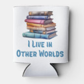 I Live in Other Worlds - Book Lover Blikjeskoeler (Voorkant)