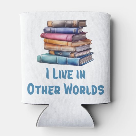 I Live in Other Worlds - Book Lover Blikjeskoeler (Achterkant)