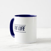 I Live Life Coffee Mok met Logo (Voorkant links)