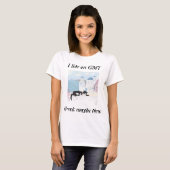 I live on GMT greek maybe time T-shirt (Voorkant volledig)
