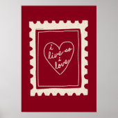 I Live So I Love Poster (Voorkant)