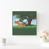 I Live to retrieve Vierkante Klok (Huis)