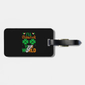 i_ll shamrock uw wereld op Patrick_s dag Bagagelabel (Achterkant horizontaal)