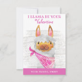 I Llama Be Yours Valentijnsdag Kaart voor kinderen (Voorkant)