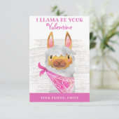 I Llama Be Yours Valentijnsdag Kaart voor kinderen (Staand voorkant)