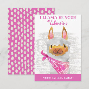 I Llama Be Yours Valentijnsdag Kaart voor kinderen