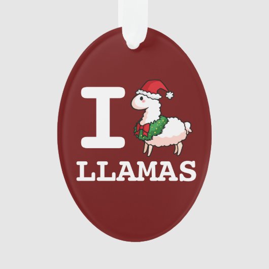 I Llama Llamas Ornament (voorkant)