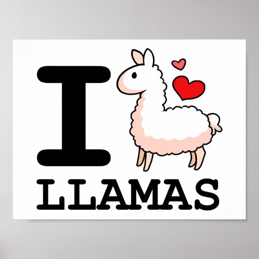 I Llama Llamas Poster (Voorkant)
