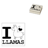 I Llama Llamas Rubberstempel (Gestempeld)
