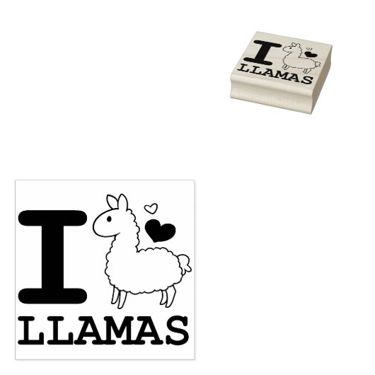 I Llama Llamas Rubberstempel (Gestempeld)