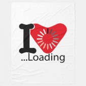 I LOADING HEART BY MASANSER PIXELAT FLEECE DEKEN (Voorkant)