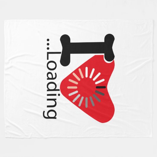 I LOADING HEART BY MASANSER PIXELAT FLEECE DEKEN (Voorkant (Horizontaal))