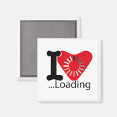 I LOADING HEART BY MASANSER PIXELAT MAGNEET (Voorkant / Achterkant)
