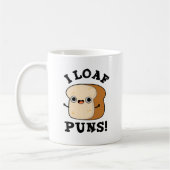 I Loaf Puns Funny Bread Pun Koffiemok (Links)