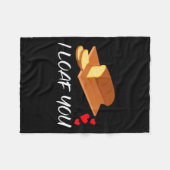 I Loaf You - Funny Pun Valentines Day Fleece Deken (Voorkant (Horizontaal))