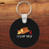 I Loaf You - Funny Pun Valentines Day Sleutelhanger (Voorkant)