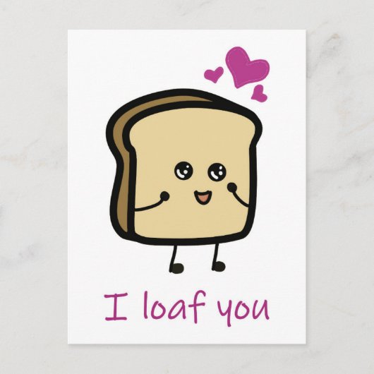 I loaf you postcard postcrossing briefkaart (Voorkant)