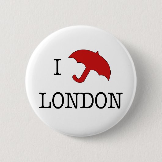 I ☂ Londen (Button) Ronde Button 5,7 Cm (Voorkant)