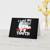 I Lost My First Tooth Cute Baby Tooth Out Gift Kaart (Gele Bloem)