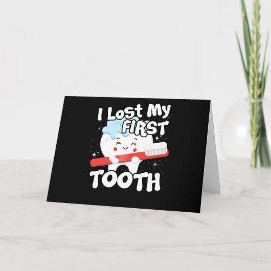 I Lost My First Tooth Cute Baby Tooth Out Gift Kaart (Voorkant)