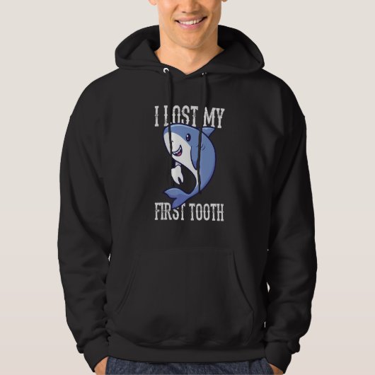 I Lost My First Tooth Shark Boys Tooth Fairy Hoodie (Voorkant)