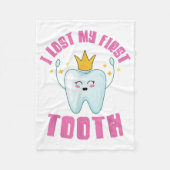 I Lost My First Tooth Teeth Out Kids Gift Fleece Deken (Voorkant)