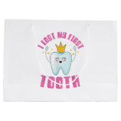 I Lost My First Tooth Teeth Out Kids Gift Groot Cadeauzakje (Achterkant)