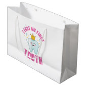 I Lost My First Tooth Teeth Out Kids Gift Groot Cadeauzakje (Voorkant Gekanteld)