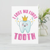 I Lost My First Tooth Teeth Out Kids Gift Kaart (Staand voorkant)