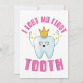 I Lost My First Tooth Teeth Out Kids Gift Kaart (Achterkant)