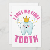I Lost My First Tooth Teeth Out Kids Gift Kaart (Voorkant / Achterkant)