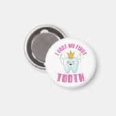 I Lost My First Tooth Teeth Out Kids Gift Magneet (Voorkant / Achterkant)