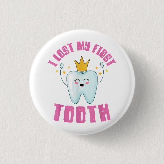 I Lost My First Tooth Teeth Out Kids Gift Ronde Button 3,2 Cm (Voorkant)