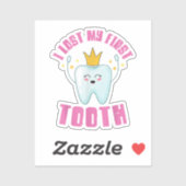 I Lost My First Tooth Teeth Out Kids Gift Sticker (Vel)