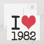 I Love1982 Producten & Design! Briefkaart (Voorkant / Achterkant)