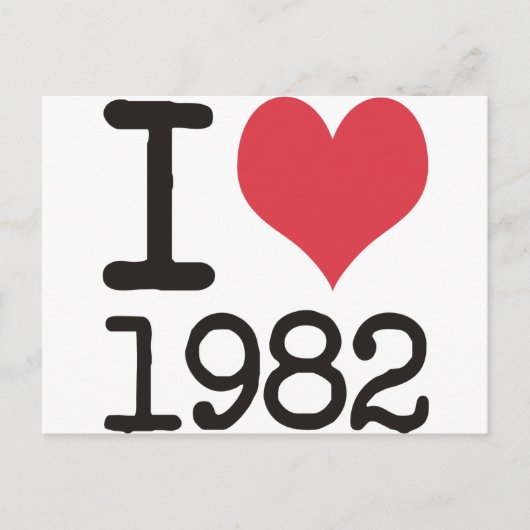 I Love1982 Producten & Design! Briefkaart (Voorkant)